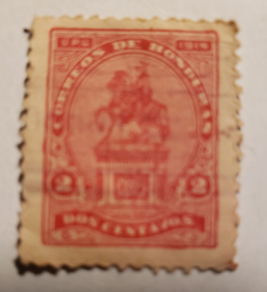 Stamp Latin America Honduras 1919 2c "Statue to Francisco Morazan" Sc #185