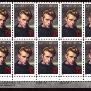Scott #3082 JAMES DEAN Legends of Hollywood Plate Block of 10 Stamps - MNH LL