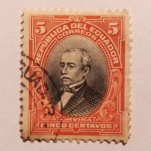 Stamp Latin America Ecuador 1911-1928 Sc#208, AL4 5c Pres Urvina