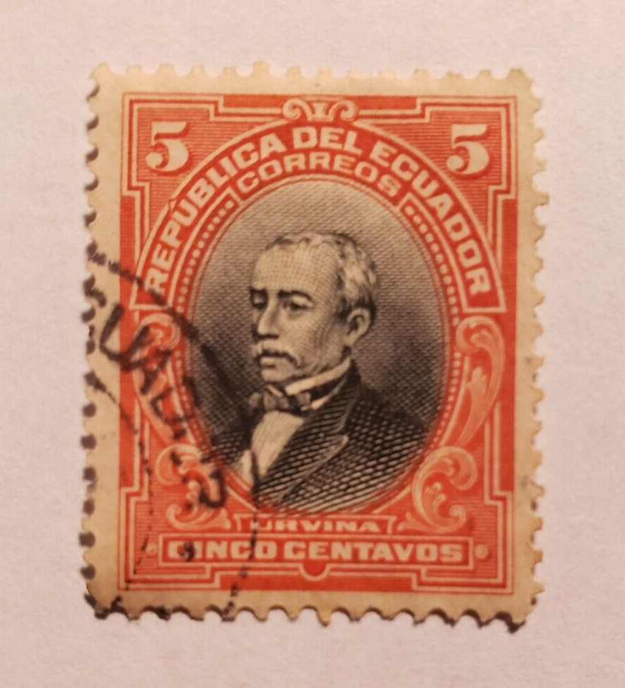 Stamp Latin America Ecuador 1911-1928 Sc#208, AL4 5c Pres Urvina