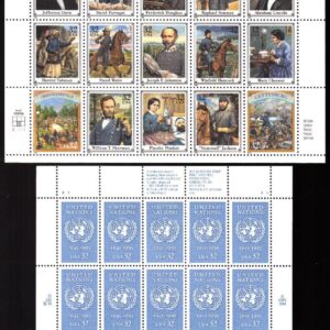Scott #2974-2975 United Nations & Civil War Sheet of 20 Stamps - MNH