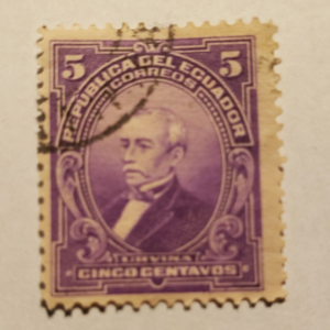 Stamp Latin America Ecuador 1911-1928 5c Pres Urvina Sc#207