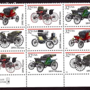 Scott #3023a Antique Automobiles Plate Block of 15 Stamps - MNH Bottom