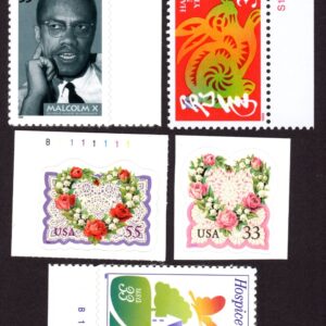 Scott #3272-3273-3274-3275-3276 Malcolm X Hare Plate # Single Stamps - MNH