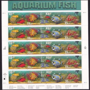 Scott #3320b (3317-3320) Aquarium Fish (Nemo) Sheet of 20 Stamps - MNH