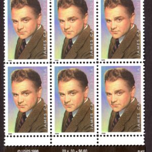 Scott #3329 James Cagney (Legends of Hollywood) Block of 6 Stamps - MNH