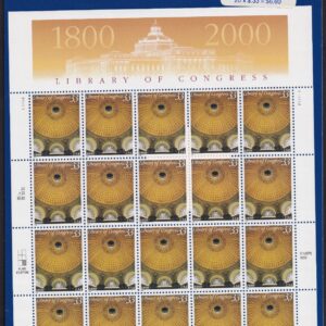Scott #3390 Library of Congress Sheet of 20 Stamps - Sealed Blue