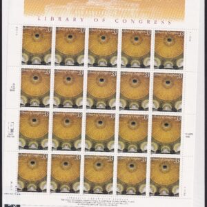Scott #3390 Library of Congress Sheet of 20 Stamps - Sealed White