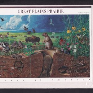 Scott #3506 Great Plains Prairie (Nature) Sheet of 10 34¢ Stamps Sealed White PC