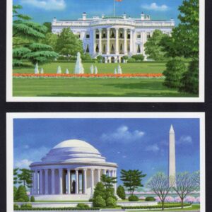 Scott #UX143-UX144 White House & Jefferson Memorial Stamped Postal Cards
