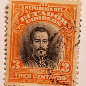 Stamp Latin America Ecuador 1913 3c Robles sc#204, A73