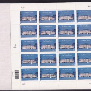 Scott #3445 White House in Winter Sheet of 20 Stamps - Sealed White