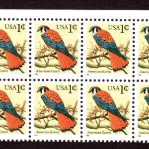 Scott #2477 American Kestrel Plate Block of 20 Stamps - MNH