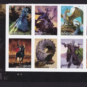 Scott #5909a Dungeons & Dragons Title Plate Block of 10 Forever Stamps - MNH UV