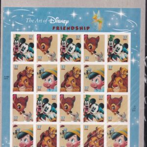 Scott #3868a (3865-3568) Disney Friendship Sheet of 20 Stamps - Sealed Brown