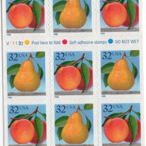 Scott #2494a Peach And Pear Booklet of 20 Stamps - MNH (List 1)