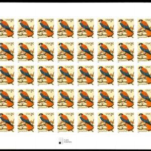 Scott #3031 1999 American Kestrel (Black Date) Sheet of 50 Stamps - MNH P#8888