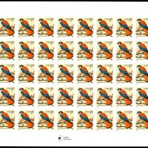Scott #3031 1999 American Kestrel (Black Date) Sheet of 50 Stamps - MNH P#2222