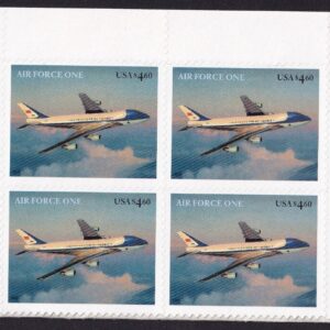 Scott #4144 Air Force One Priority Mail Plate Block of 8 Stamps - MNH Top