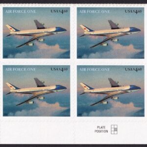Scott #4144 Air Force One Priority Mail Plate Block of 8 Stamps - MNH Bottom