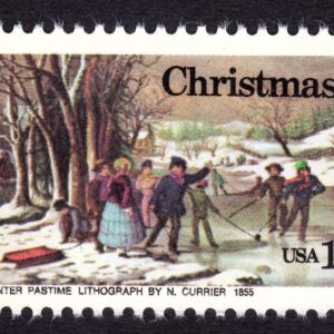 Scott #1702 Christmas Winter Pastime Single Stamp - MNH