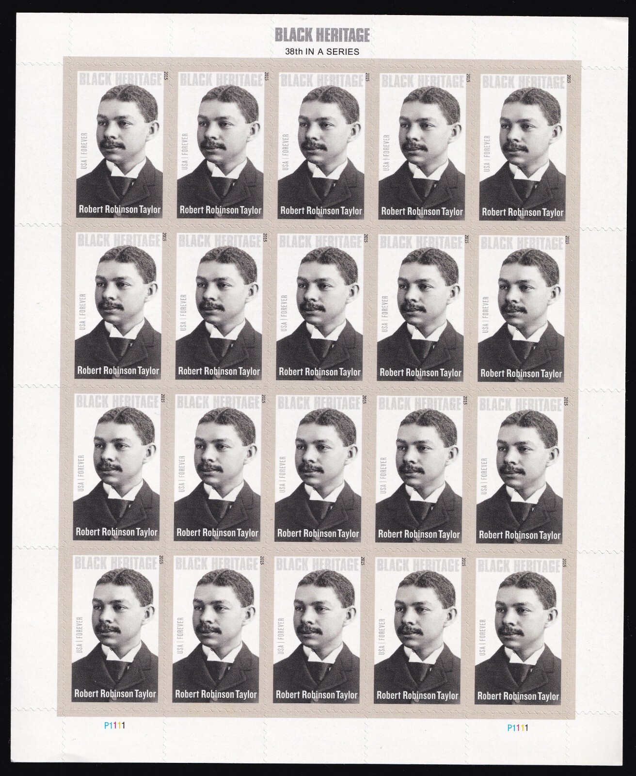 Scott #4958 Robert Robinson Taylor Black Heritage Sheet of 20 Stamps - MNH
