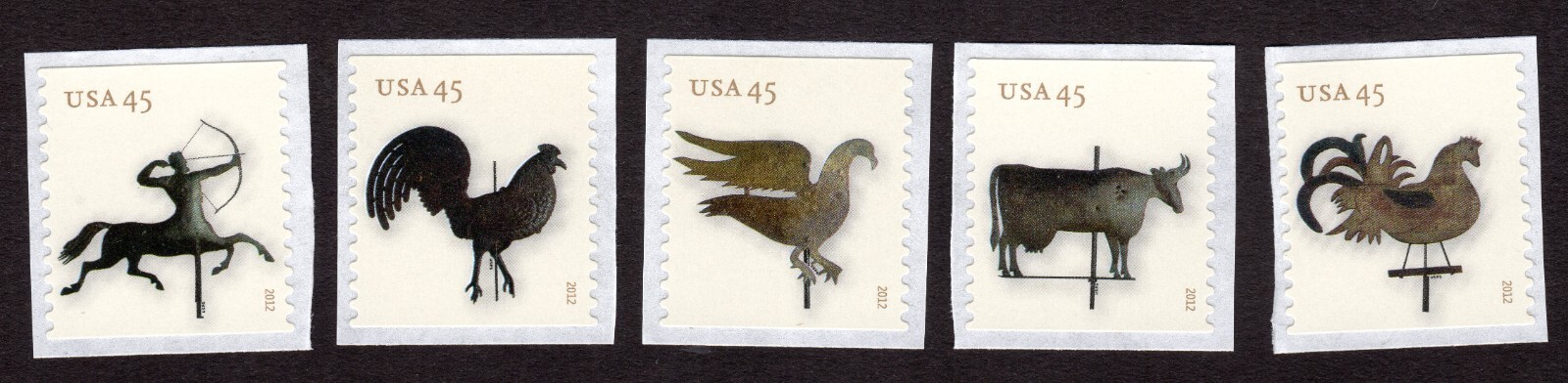 Scott #4617a (4613-17) Weather Vanes (5) Coil Stamps - MNH