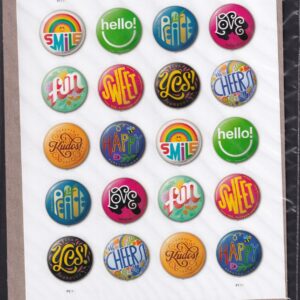 Scott #5928b (5919-28) Pinback Buttons Sheet of 20 Forever Stamps - Sealed UV