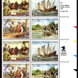 Scott #2623a Columbus Voyages Plate Block of 16 Stamps - MNH PC#1