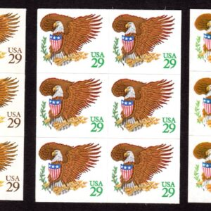 Scott #2595a-2596a-2597a Eagle & Shield (3) Blocks of 6 Stamps - MNH