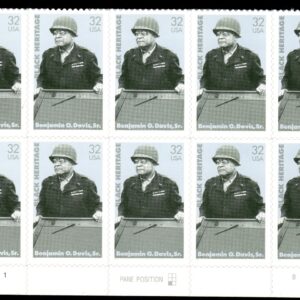 Scott #3121 General Benjamin O. Davis Plate Block of 10 Stamps - MNH Bottom