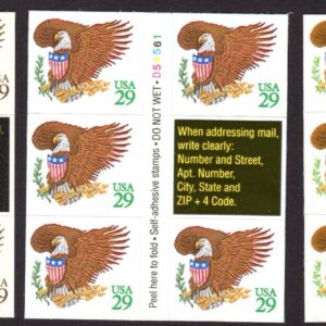 Scott #2595a-2596a-2597a Eagle & Shield (3) Plate Blocks of 5 Stamps - MNH