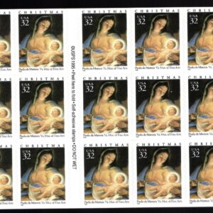 Scott #3112a MADONNA & CHILD (Matteis) Booklet of 20 Stamps - MNH P#5556-2