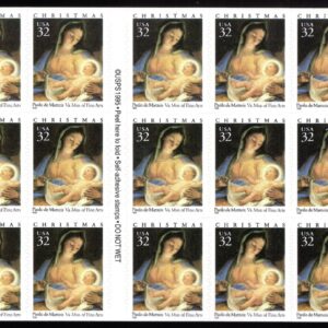 Scott #3112a MADONNA & CHILD (Matteis) Booklet of 20 Stamps - MNH P#4444-1