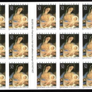 Scott #3112a MADONNA & CHILD (Matteis) Booklet of 20 Stamps - MNH P#3333-1