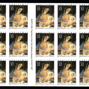 Scott #3112a MADONNA & CHILD (Matteis) Booklet of 20 Stamps - MNH P#2222-1