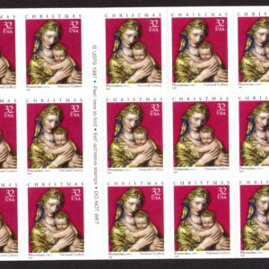Scott #3244a MADONNA & CHILD (FLORENTINE) Booklet of 20 Stamps - MNH P#1111