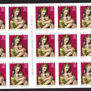 Scott #3244a MADONNA & CHILD (FLORENTINE) Booklet of 20 Stamps - MNH P#3333