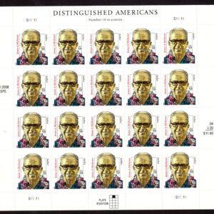 Scott #3427A James Michener Sheet of 20 Stamps - MNH Top Center