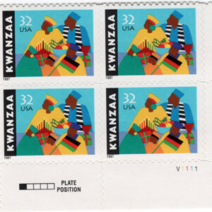 Scott #3175 Kwanzaa Plate Block of 4 Stamps - MNH