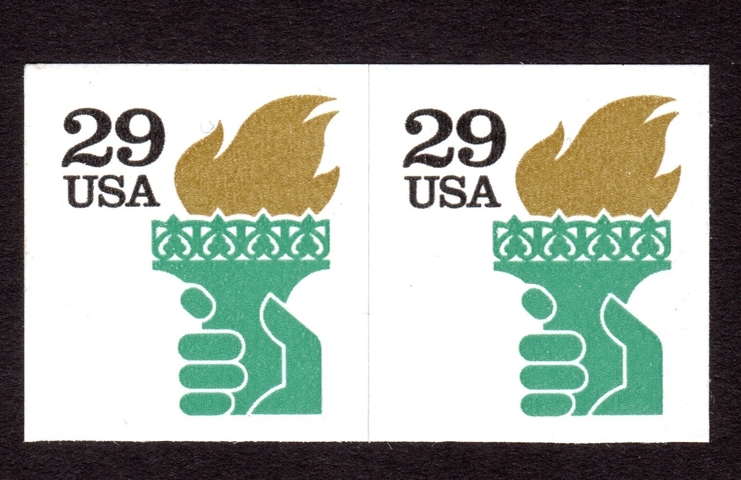 Scott #2531Ab Liberty Torch Pair of Booklet Stamps - MNH