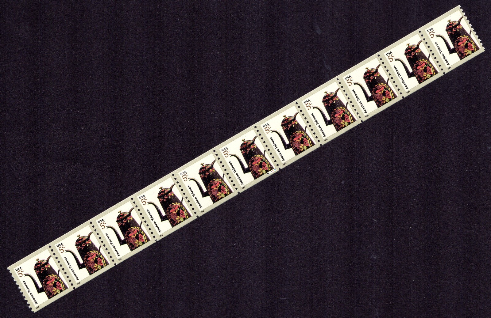 Scott #3612 Toleware Coffeepot PNC11 Plate # Coil of 11 Stamps - MNH