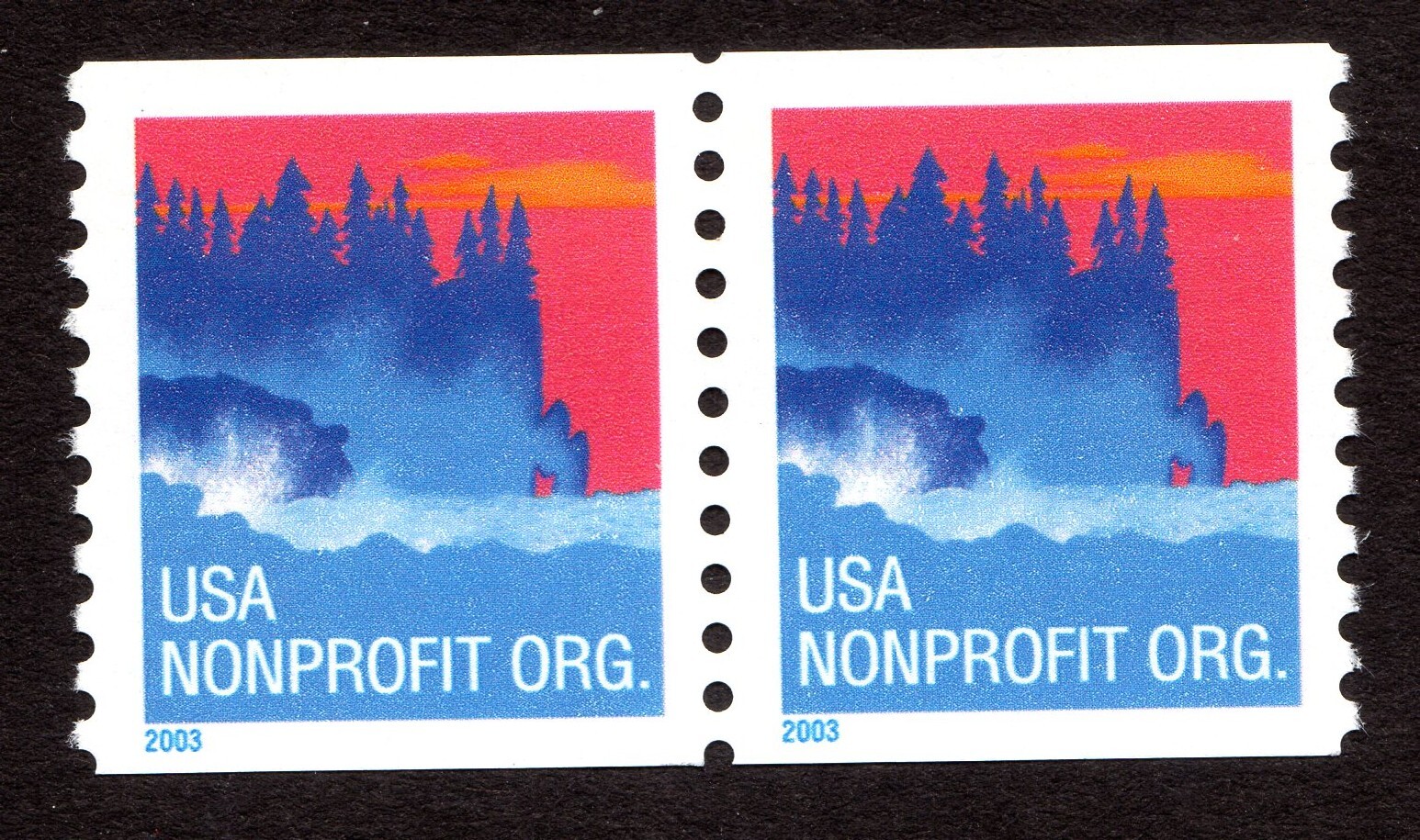 Scott #3775 (2003) Sea Coast (PNC5) Coil Pair of Stamps - MNH