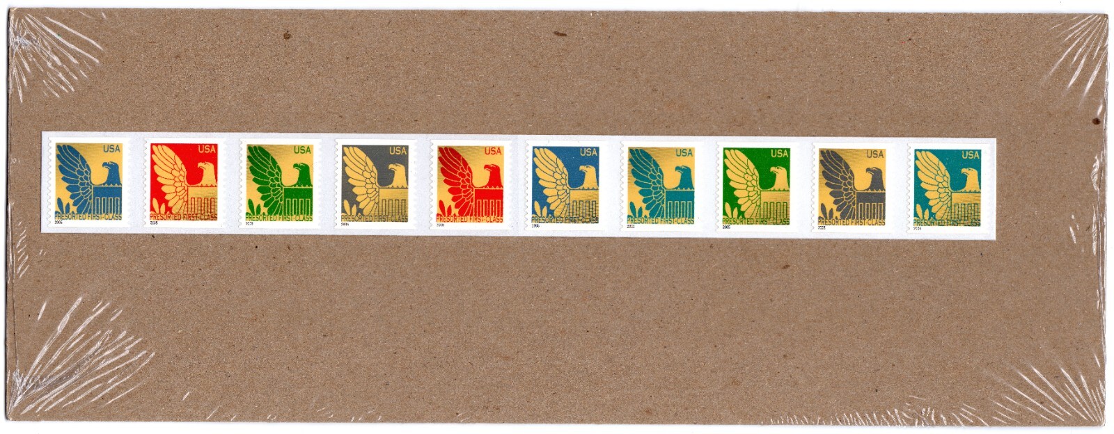Scott #3801d (2005) Eagle Statues Plate # 25 Stamp Coil (PNC25) - Sealed Brown
