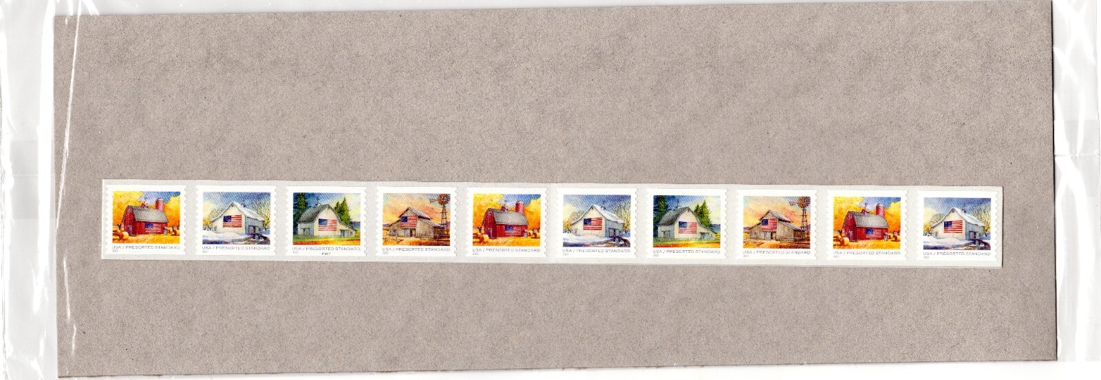 Scott #5687a (2022) Flags on Barns 25 Stamp Coil - Sealed P#P11111