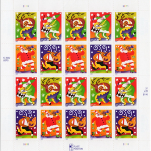 Scott #3824a Holiday Music Makers Sheet of 20 Stamps - MNH