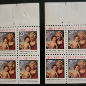 Scott #2790a Madonna (Giovanni Battista Cima) (2) Panes of 4 Stamps - MNH