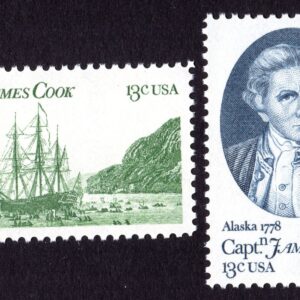 Scott #1733b (1732-1733) Capt. James Cook (Hawaii) Pair of Single Stamps - MNH