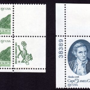 Scott #1733b (1732-33) Capt. James Cook Plate & Zip Strip of (2) Stamps - MNH
