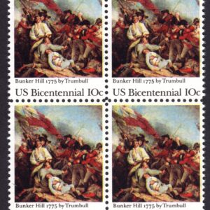 Scott #1564 Battle of Bunker Hill Block of 4 Stamps - MNH
